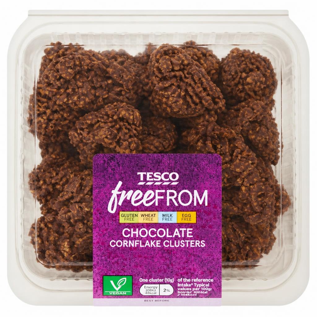 Tesco Free From Chocolate Cornflake Clusters 16 Pack
