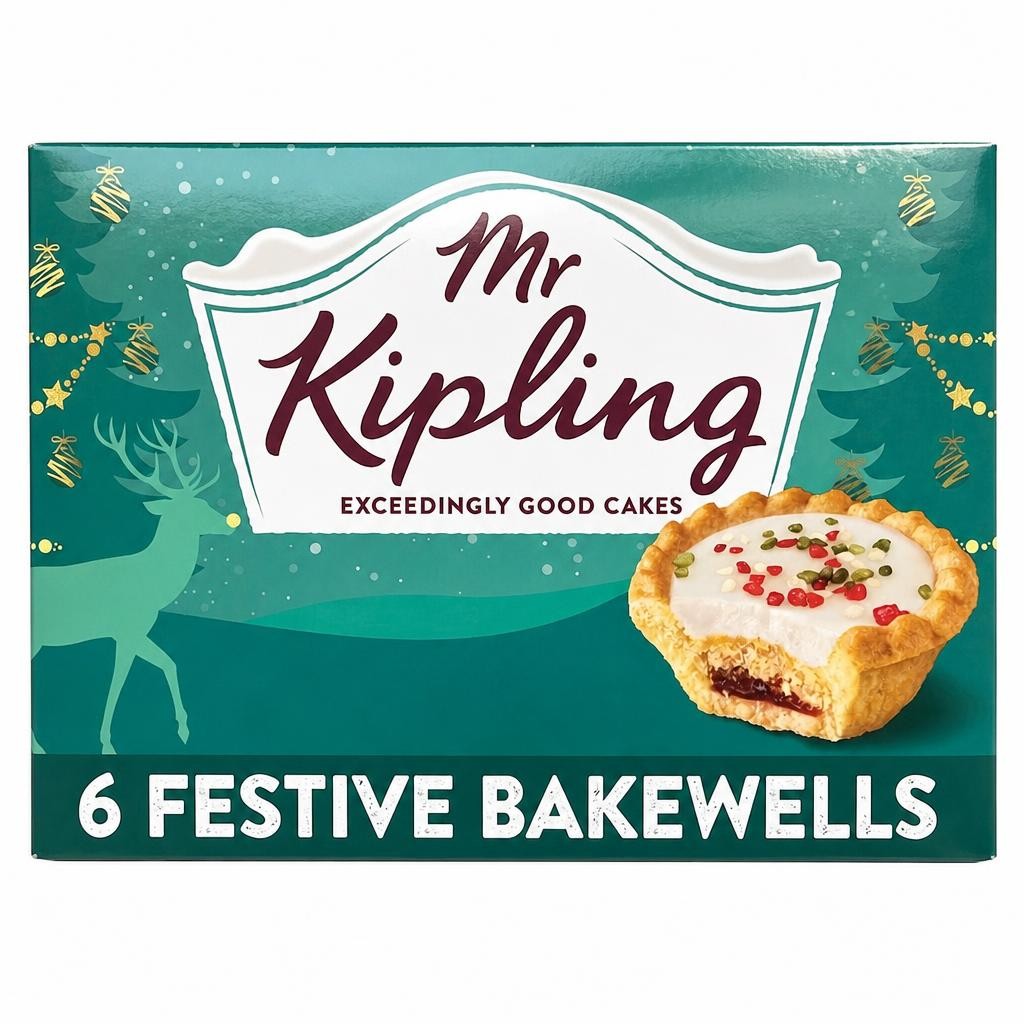 Mr Kipling Festive Bakewells Christmas Tarts 6 Pack
