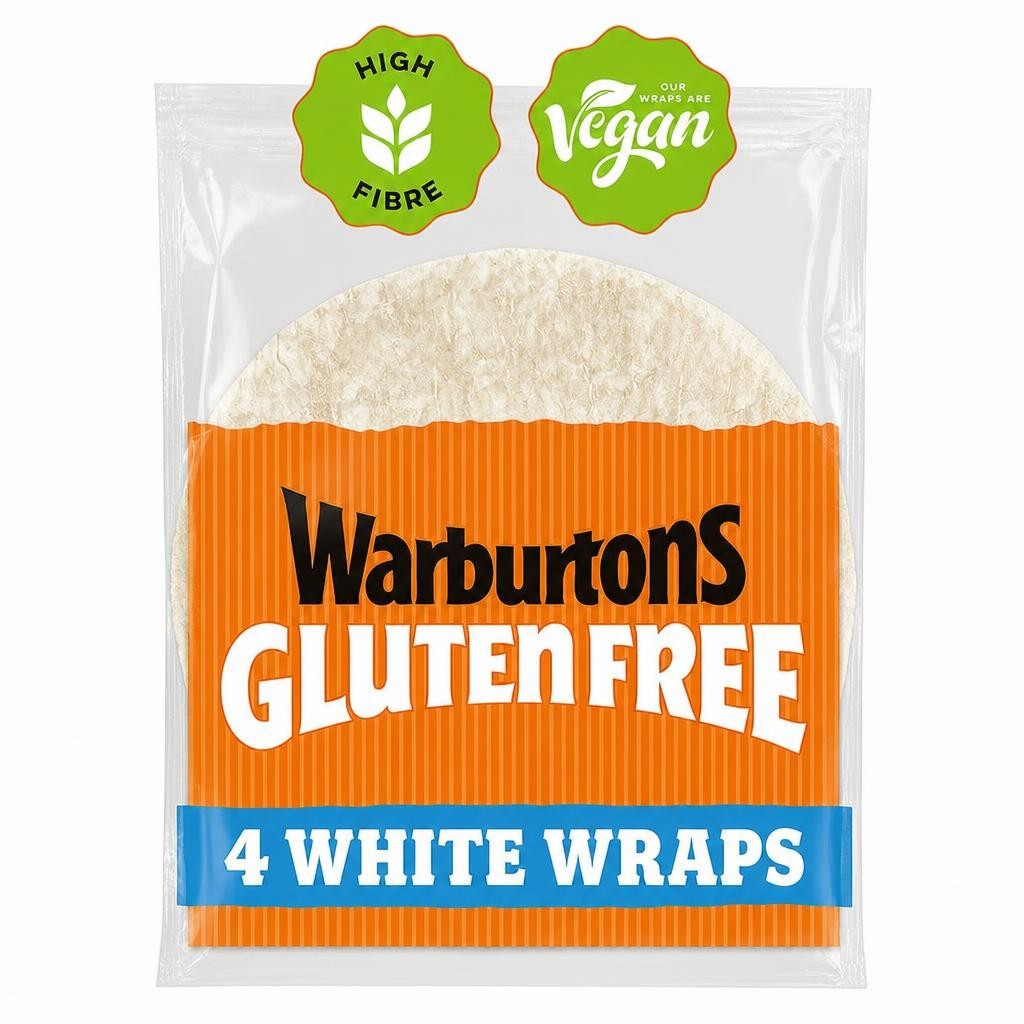 Warburtons Gluten Free White Wraps 4 Pack