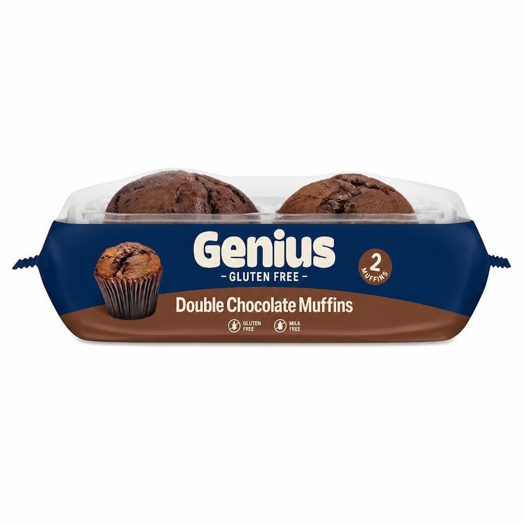 Genius Gluten Free Double Chocolate Muffins 2 Pack