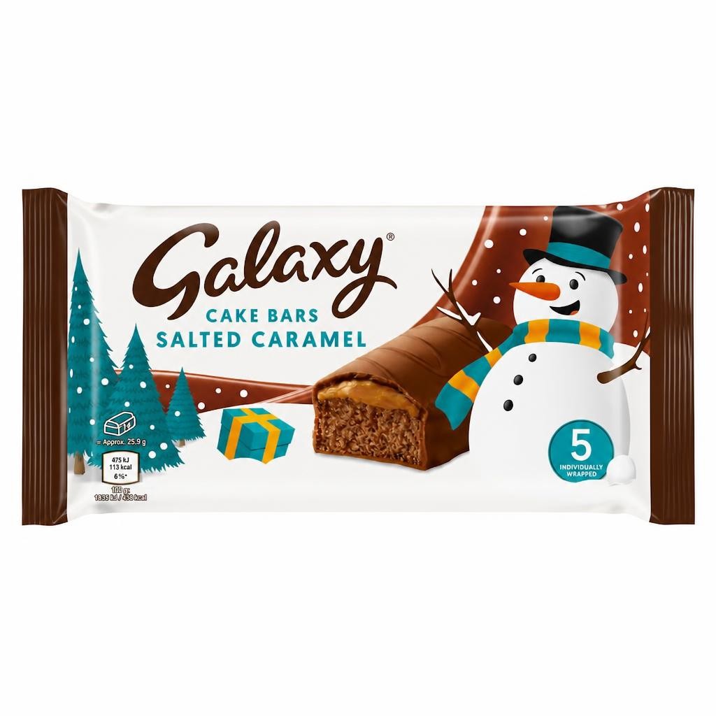 Galaxy Salted Caramel Cake Bars 5 Pack