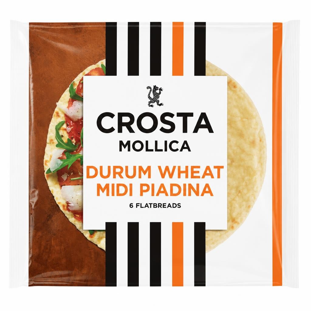 Crosta & Mollica Durum Wheat Piadina Midi Flatbreads 6 Pack 240g