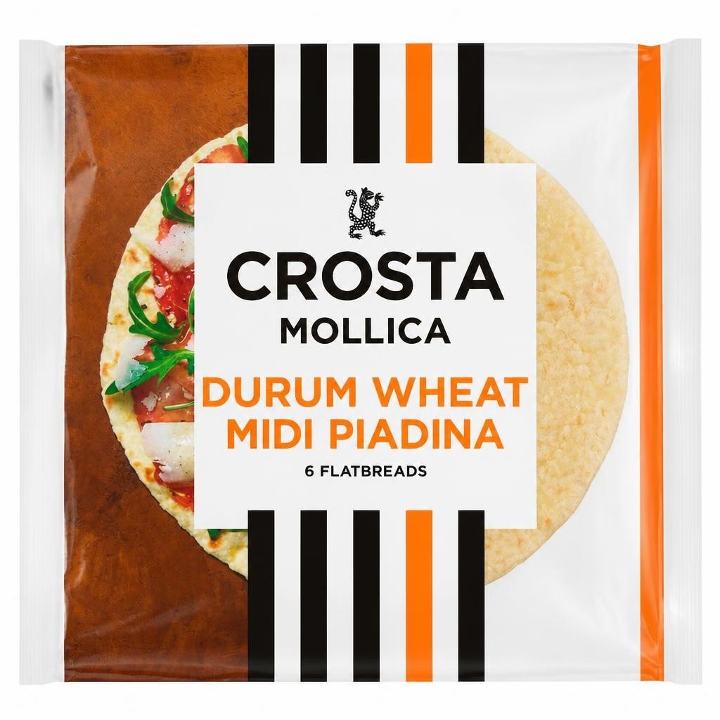 Crosta & Mollica Durum Wheat Piadina Midi Flatbreads 6 Pack 240g