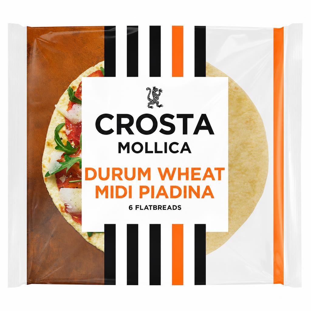 Crosta & Mollica Durum Wheat Piadina Midi Flatbreads 6 Pack 240g