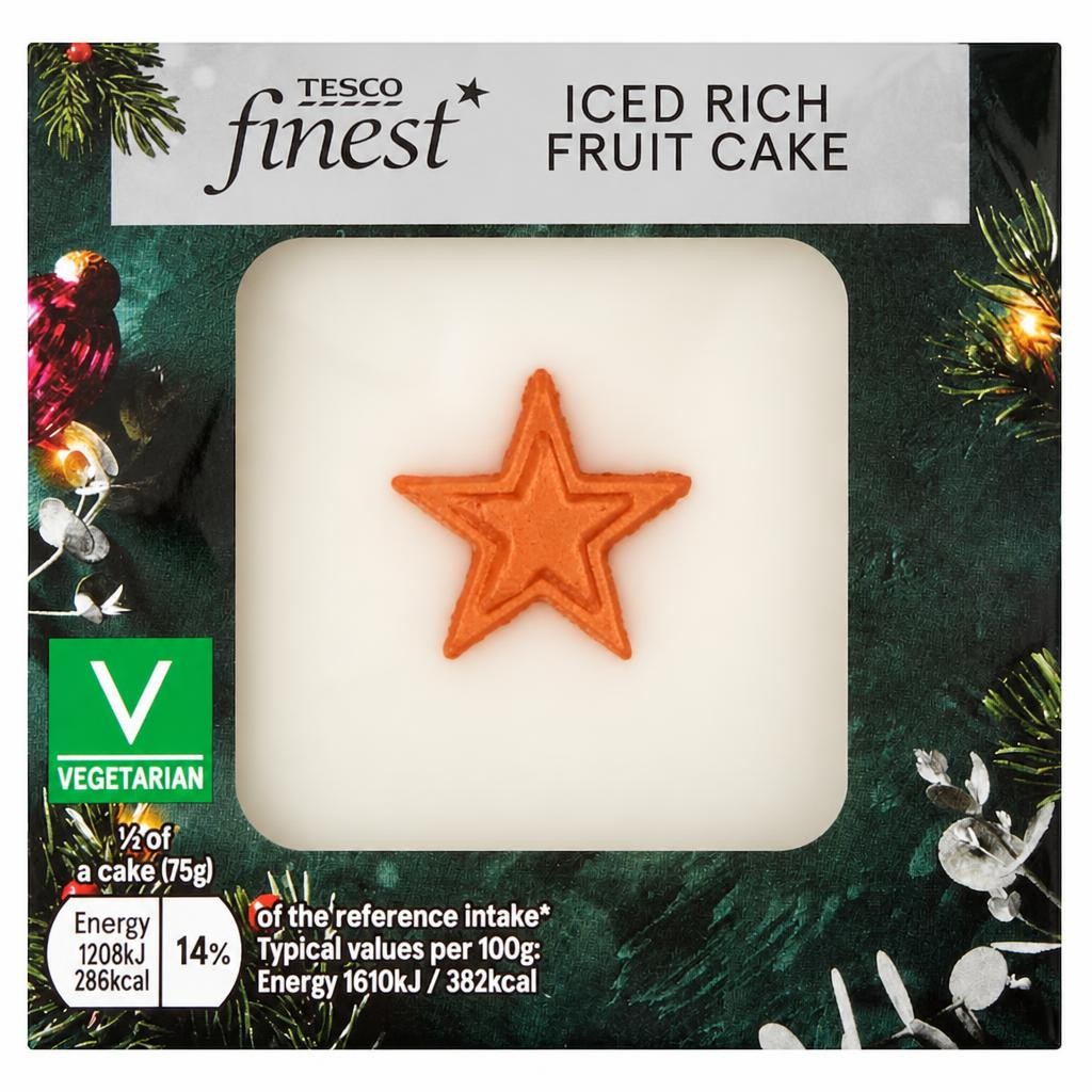 Tesco Finest Iced Rich Fruit Cake 150G