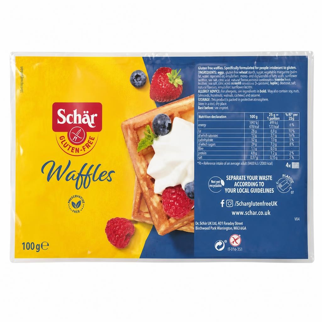 Schar Gluten Free Waffles 100G