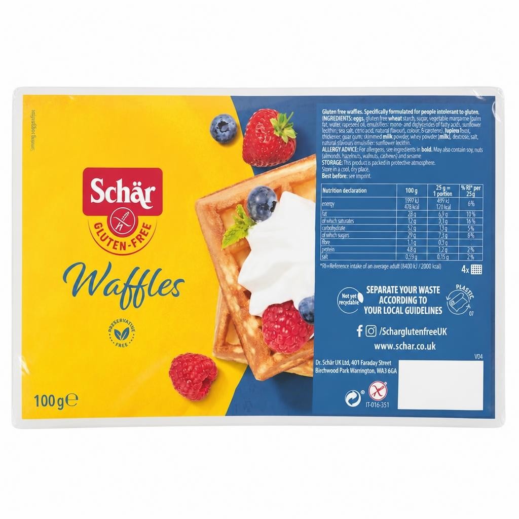 Schar Gluten Free Waffles 100G