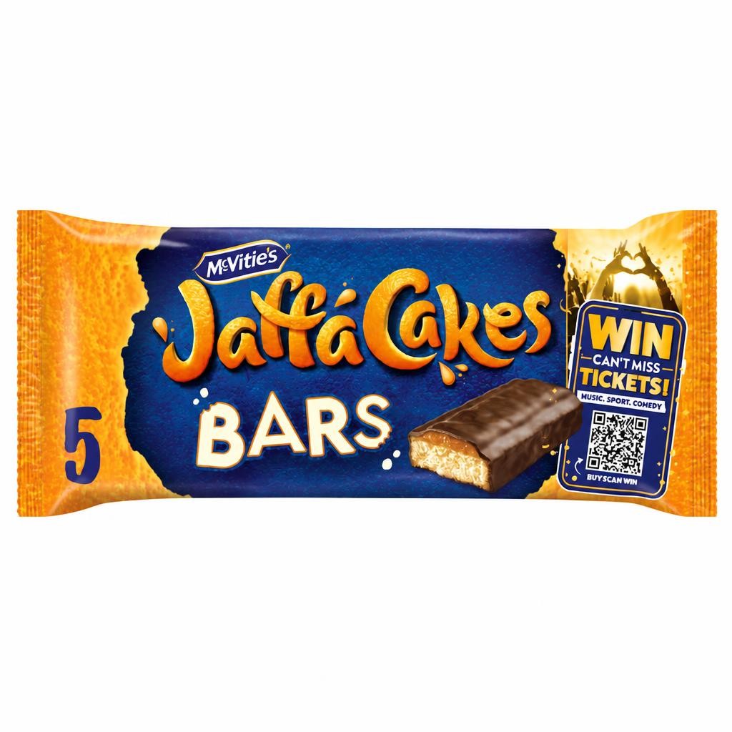 McVitie's Jaffa Cakes Zingy Orangey Bars 5 Pack