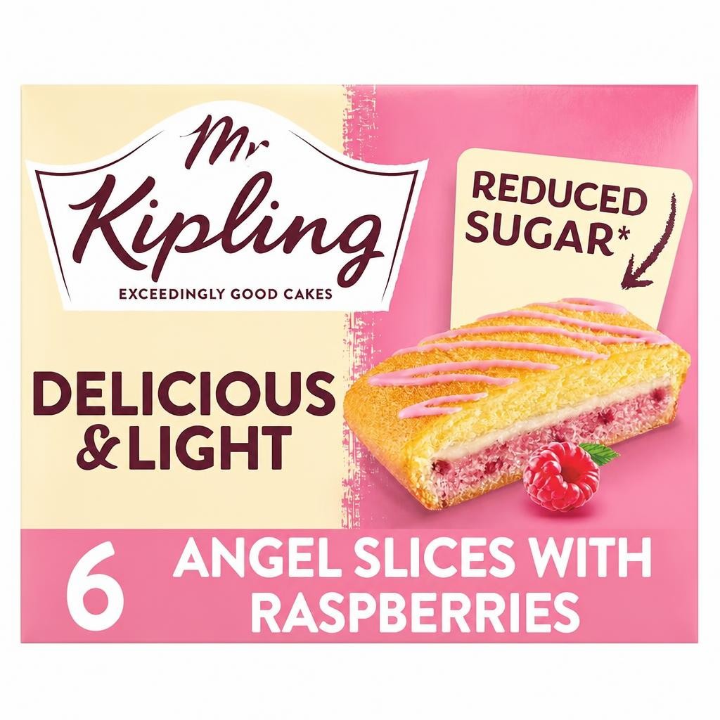 Mr Kipling Reduced Sugar Angel Cake Slices 6 pack