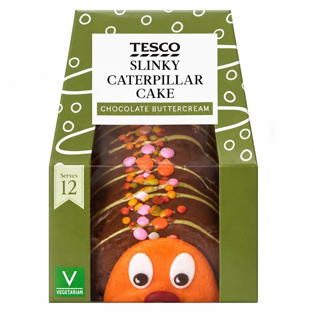 Tesco Slinky Caterpillar Cake