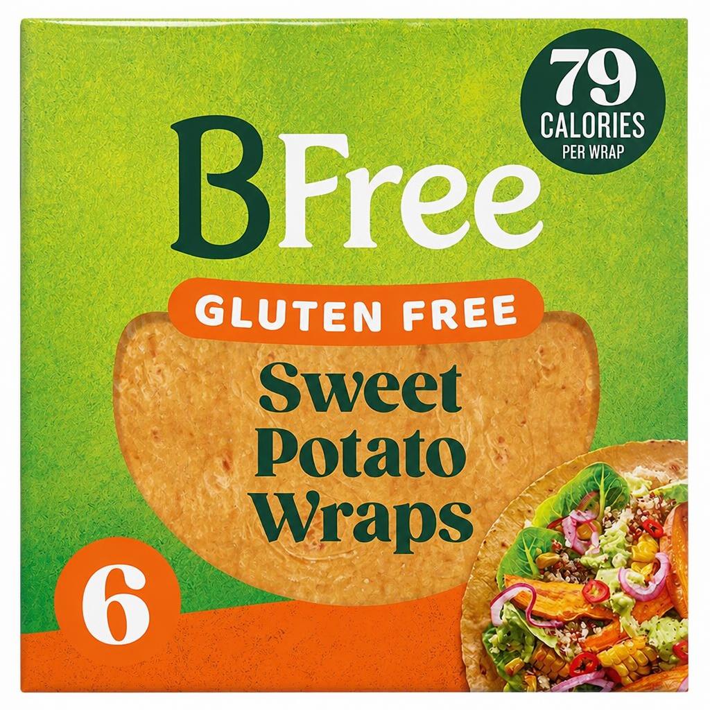 BFree Gluten Free Sweet Potato Wraps 6 Pack 42g