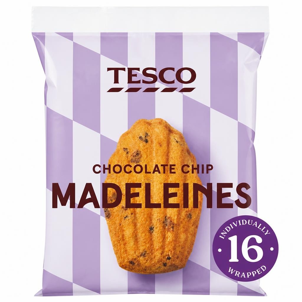 Tesco Chocolate Chip Madeleines 400G