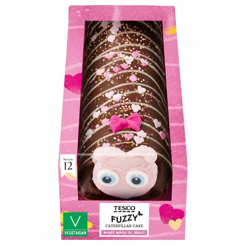 Tesco Fuzzy Caterpillar Cake - Chocolate 230g