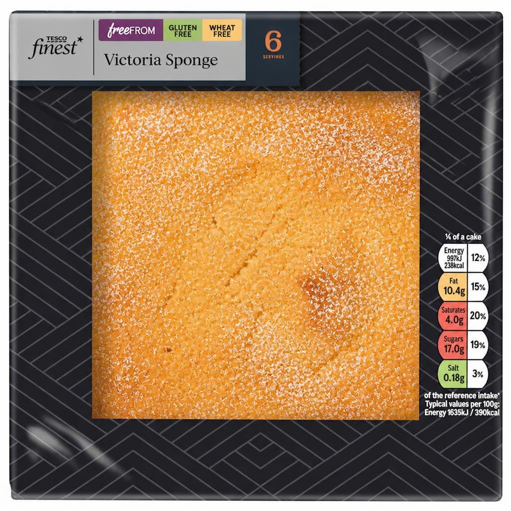 Tesco Finest Free From Victoria Sponge Cake 6 Serves