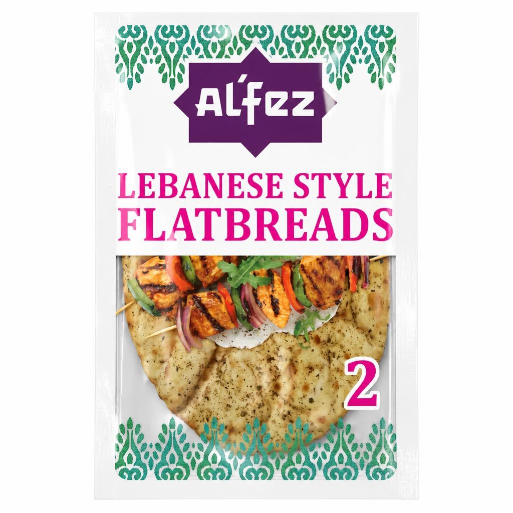 Al'fez Lebanese Style Flatbreads Flame Baked 180G