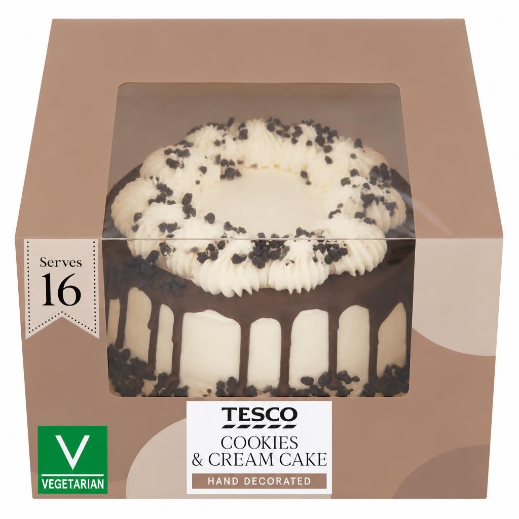 Tesco Cookies & Cream Cake