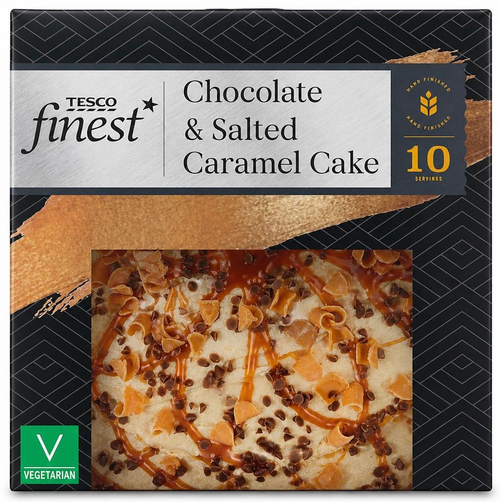 Tesco Finest Chocolate And Salted Caramel Cake