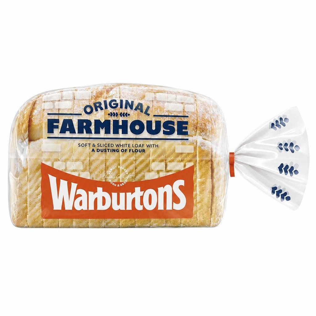 Warburtons White Farmhouse Bread 400G