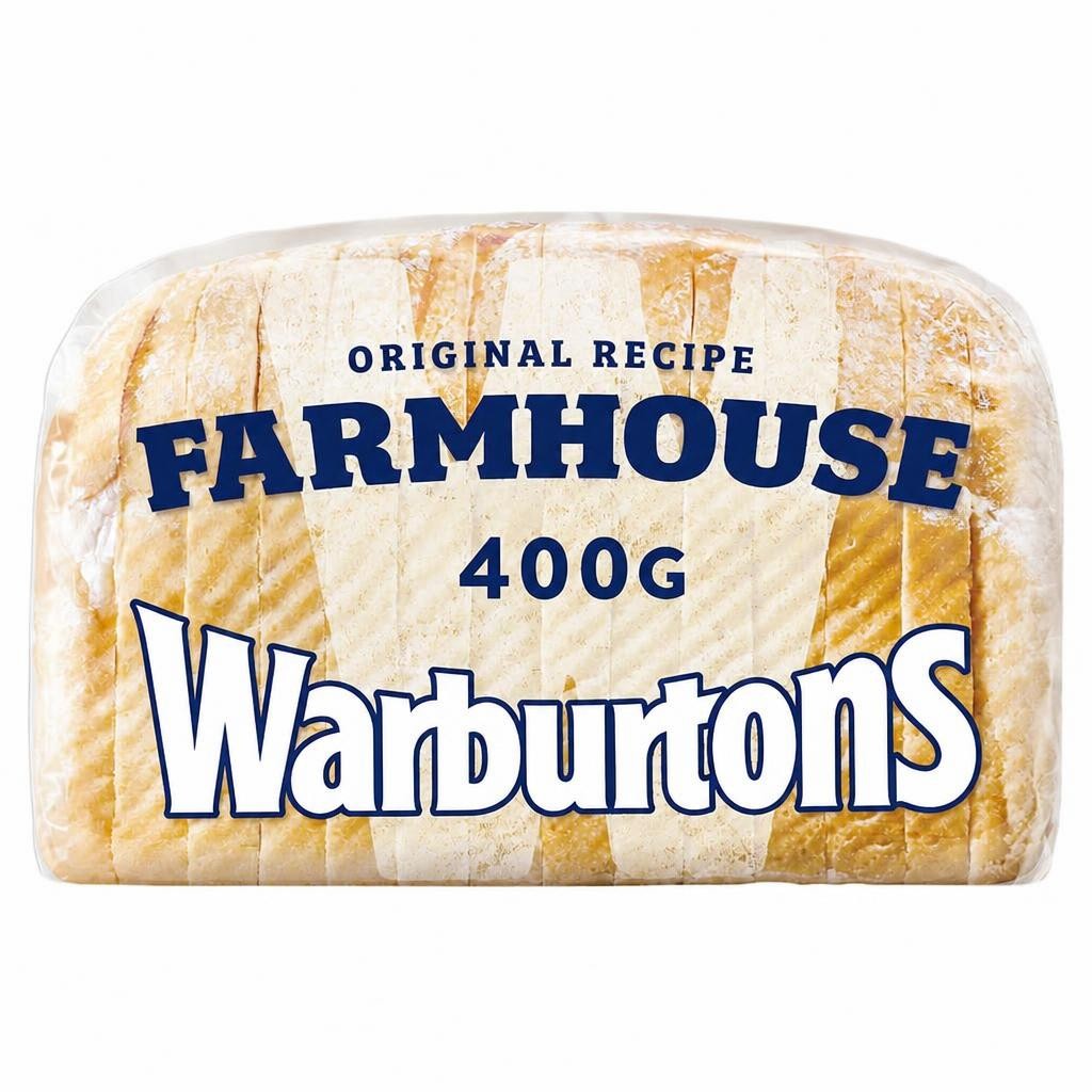 Warburtons White Farmhouse Bread 400G