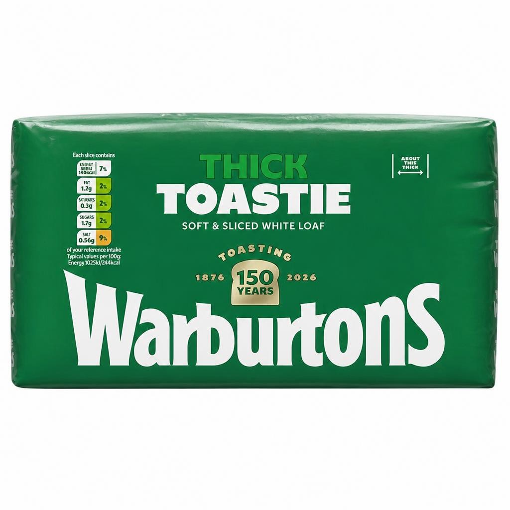 Warburtons Super Toastie Extra Thick Sliced White Bread 800g