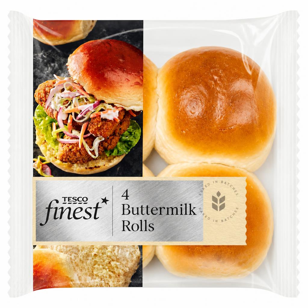 Tesco Finest Buttermilk Rolls 4 Pack
