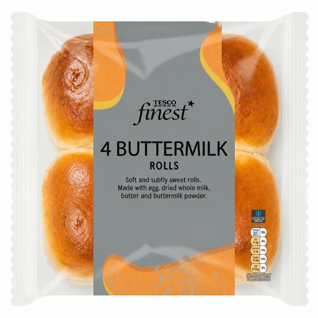 Tesco Finest Buttermilk Rolls 4 Pack