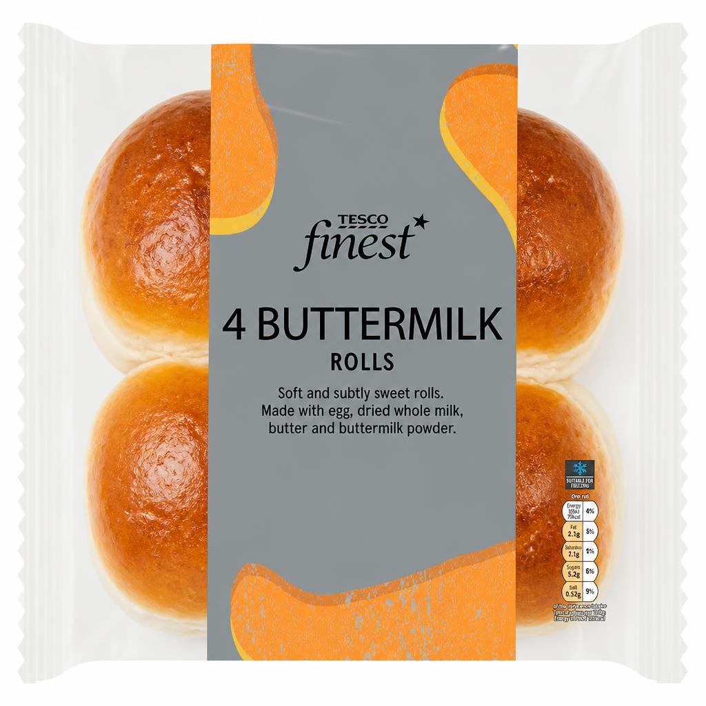 Tesco Finest Buttermilk Rolls 4 Pack