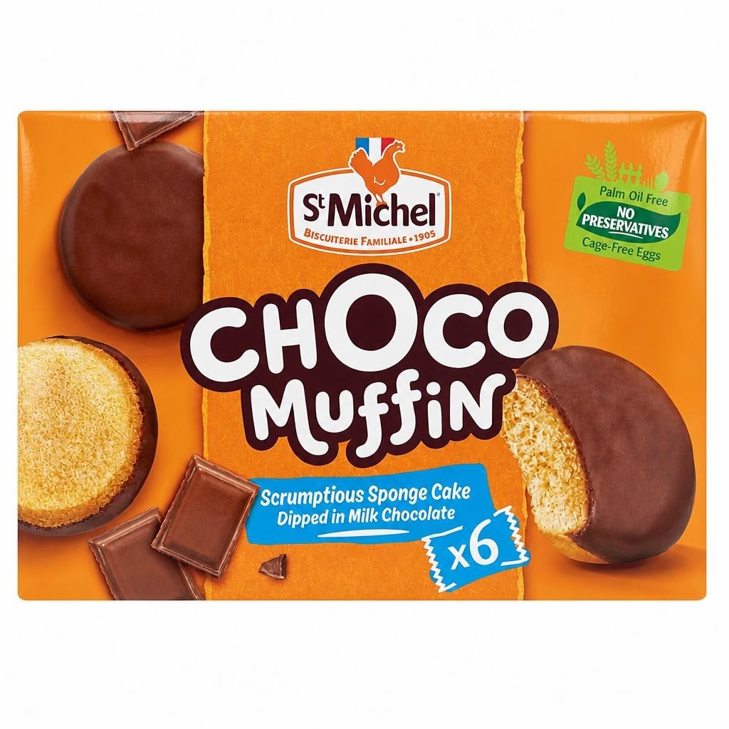 St Michel Chocolate Muffin 6 Pack 180g