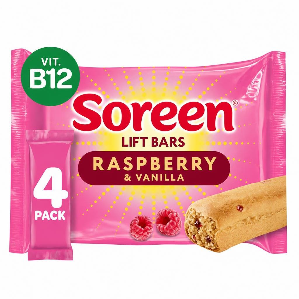 Soreen Lift Bars - Raspberry & Vanilla 4 Pack 168g