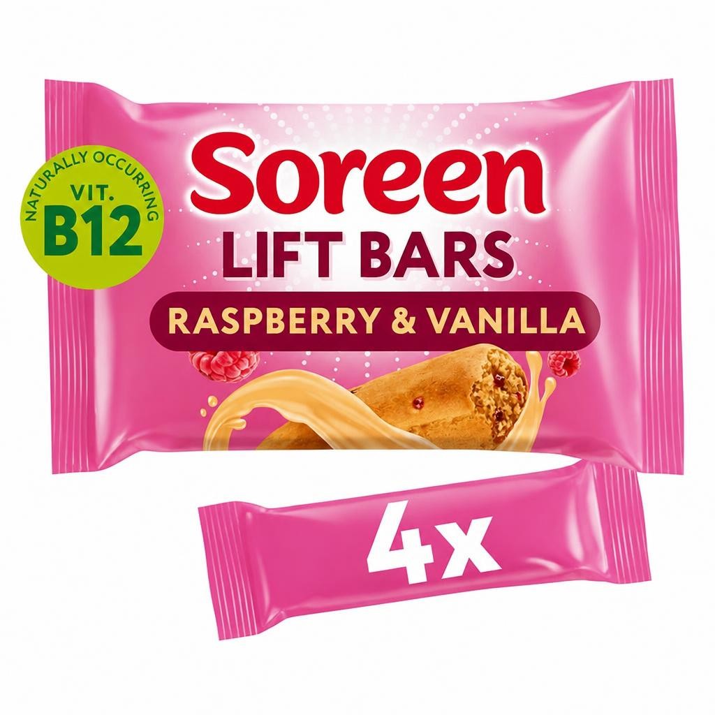 Soreen Lift Bars - Raspberry & Vanilla 4 Pack 168g