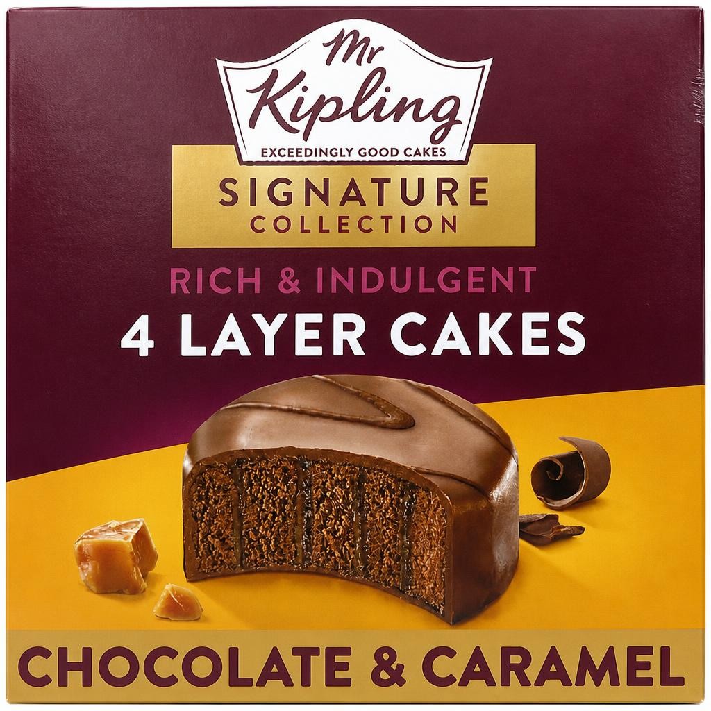 Mr Kipling Signature Collection Layer Cakes - Chocolate & Caramel 4 Pack
