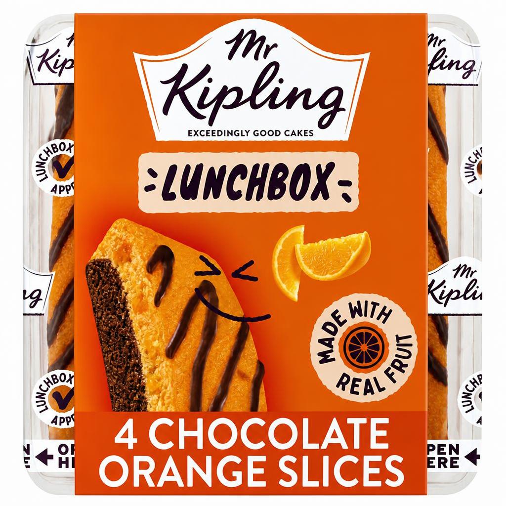 Mr Kipling Chocolate Orange Lunchbox Cake Slices 4 pack