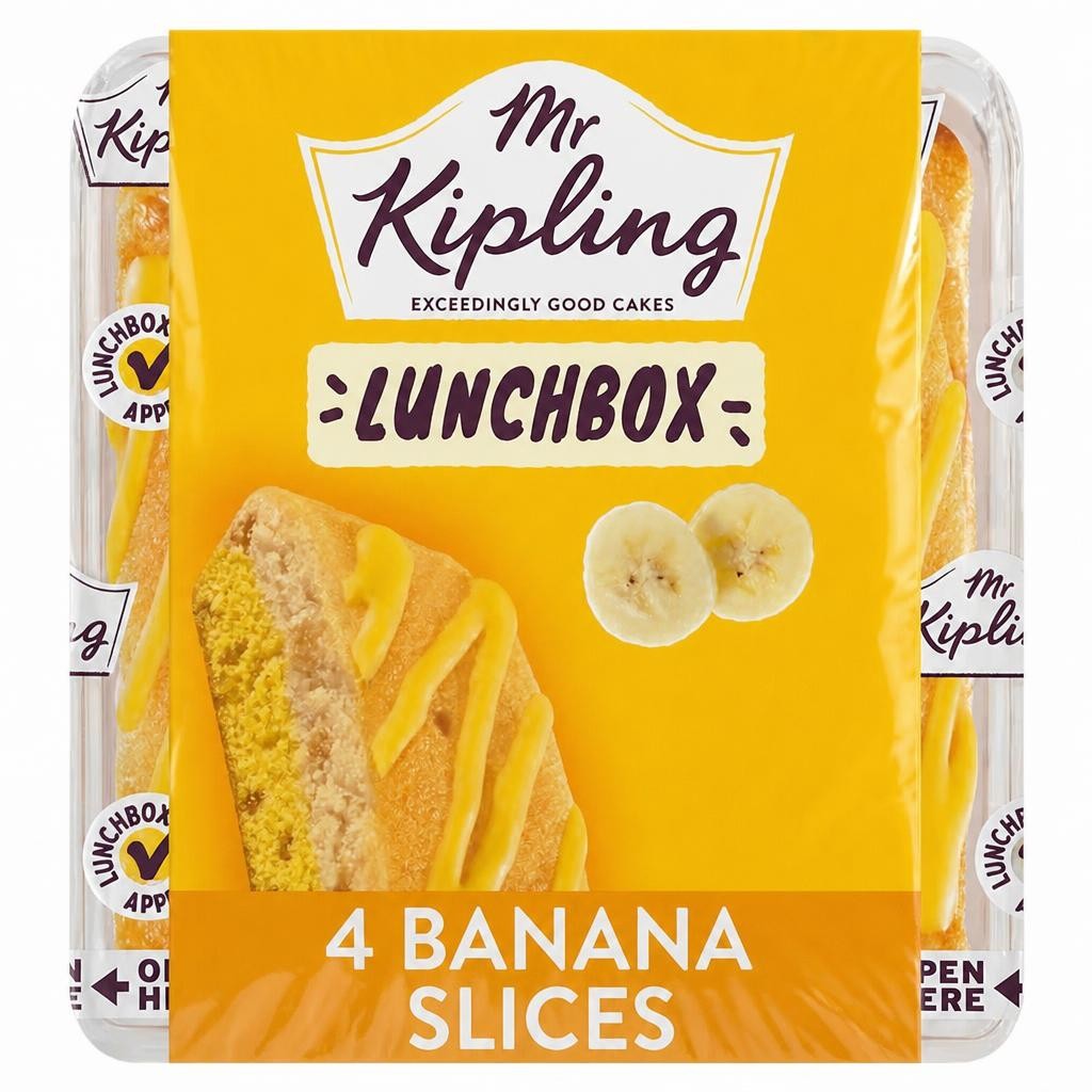 Mr Kipling Banana Lunchbox Cake Slices 4 pack