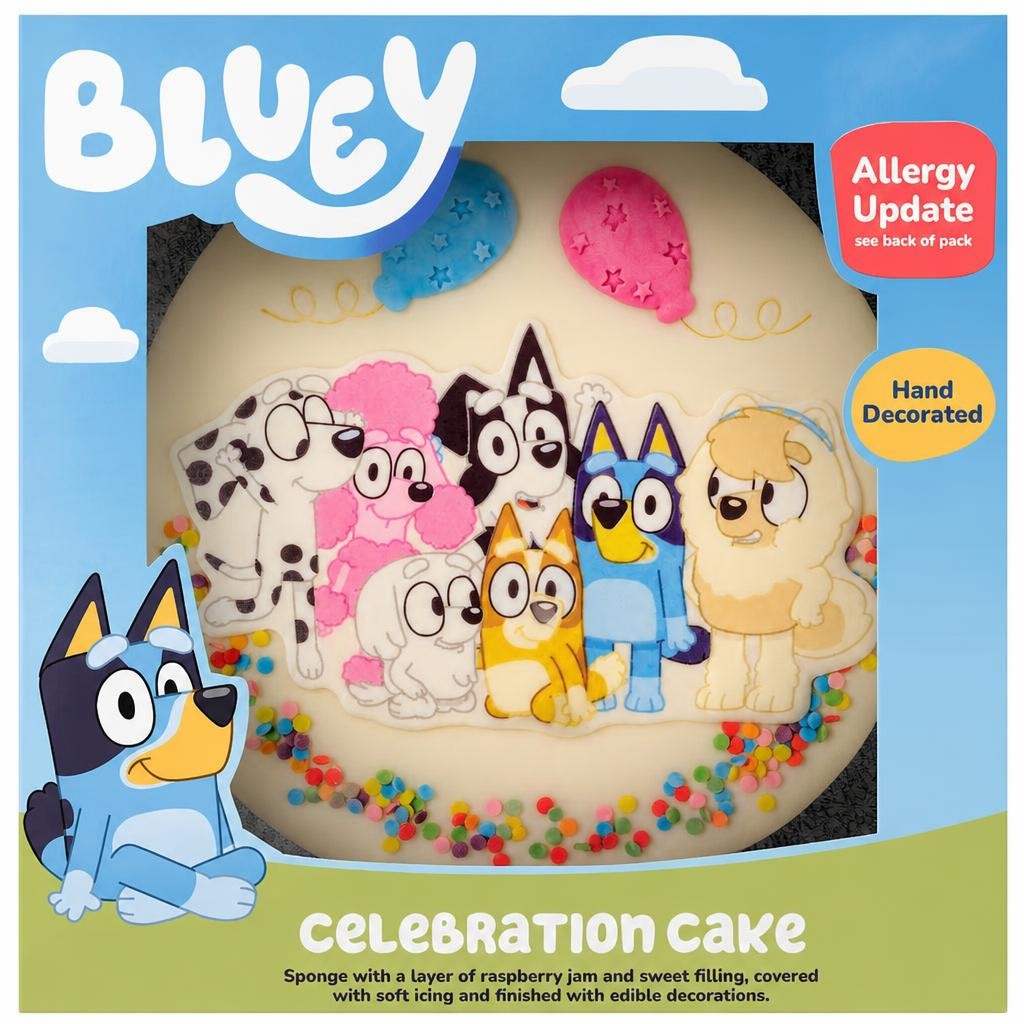 Bluey Celebration Cake with Raspberry Jam