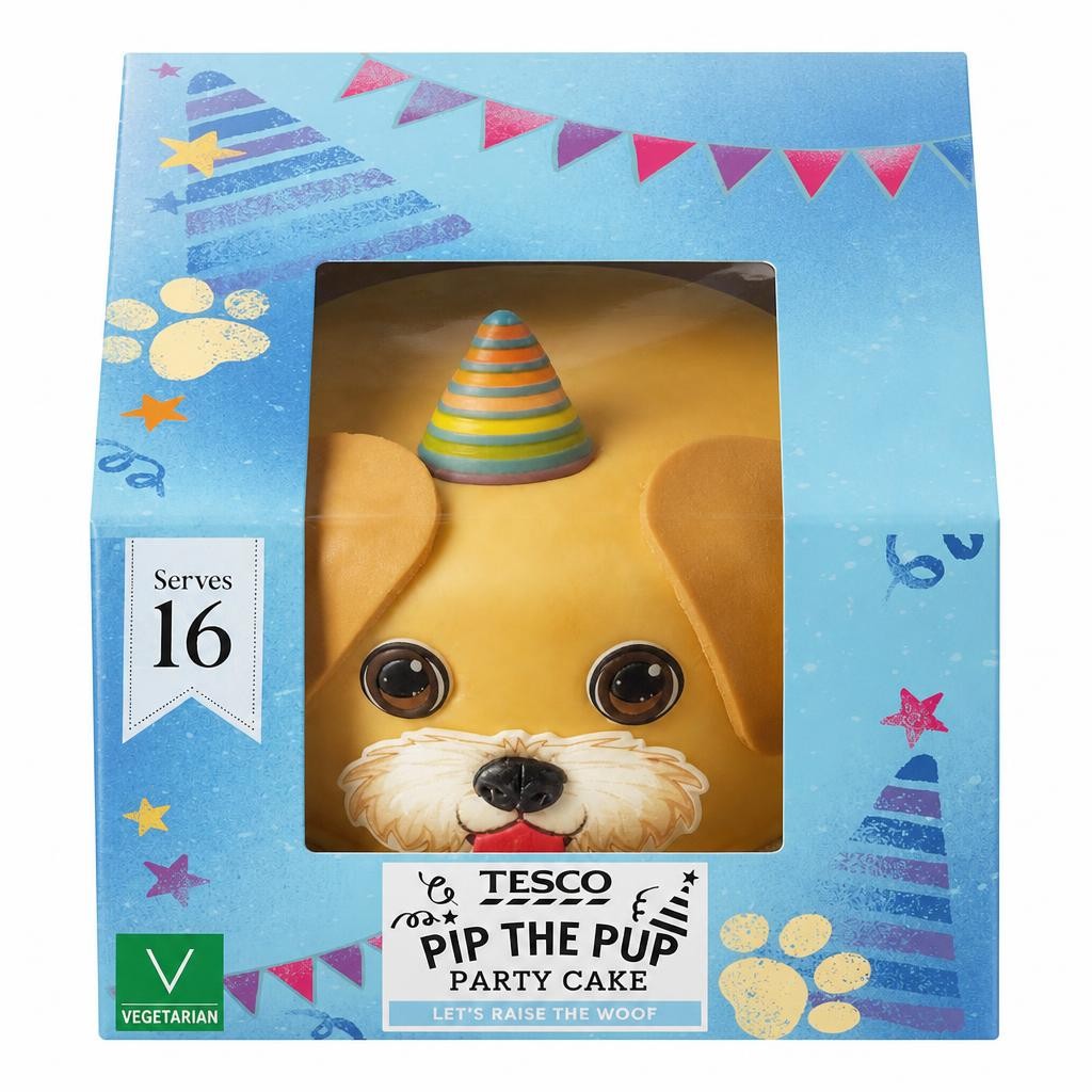 Tesco Pip The Pup Party Cake Serves 16