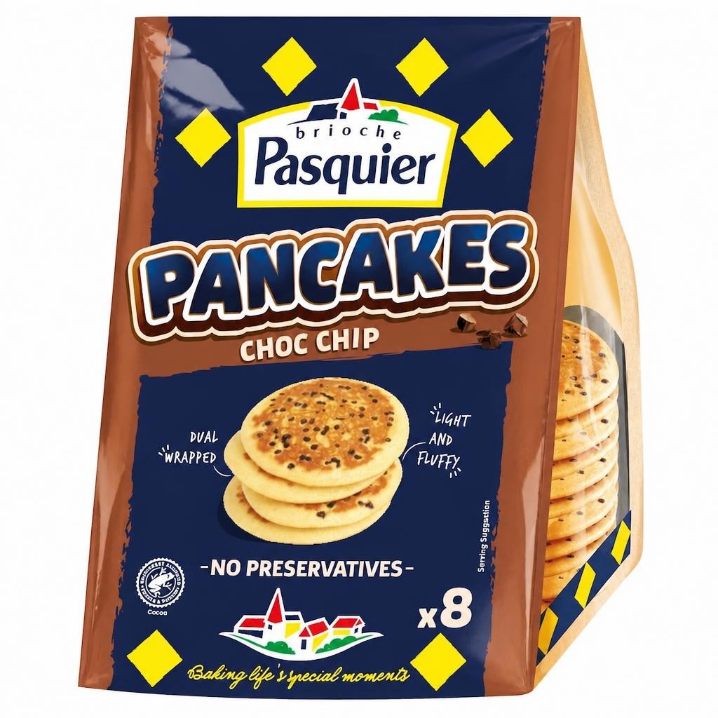Brioche Pasquier Pancakes chocolate chip 8 Pack