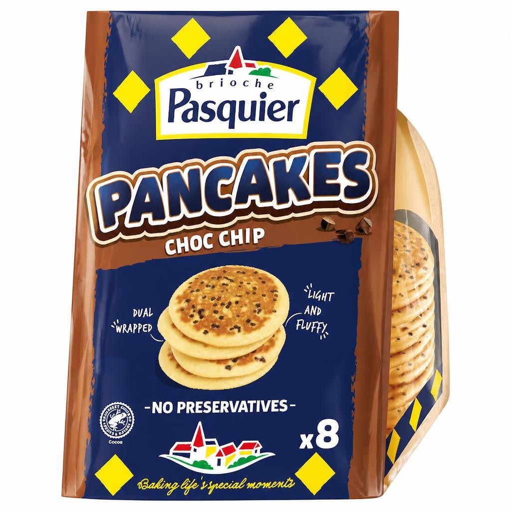 Brioche Pasquier Pancakes chocolate chip 8 Pack
