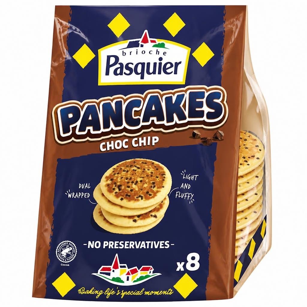 Brioche Pasquier Pancakes chocolate chip 8 Pack