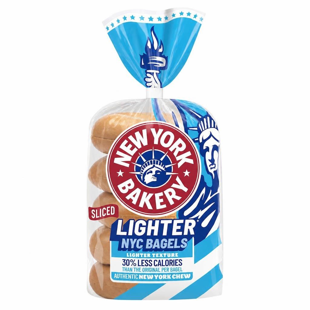 New York Bakery Lighter Sliced Bagels 5 pack