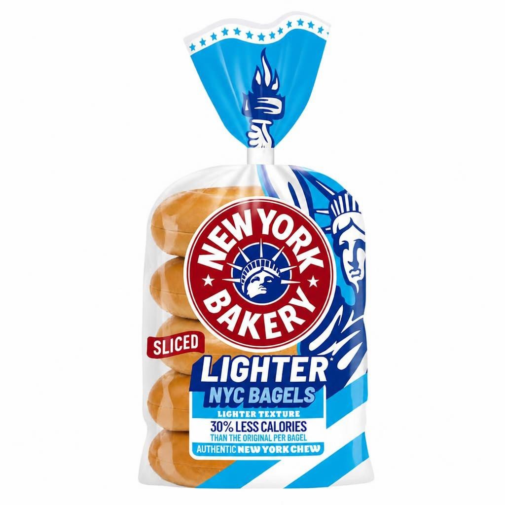New York Bakery Lighter Sliced Bagels 5 pack