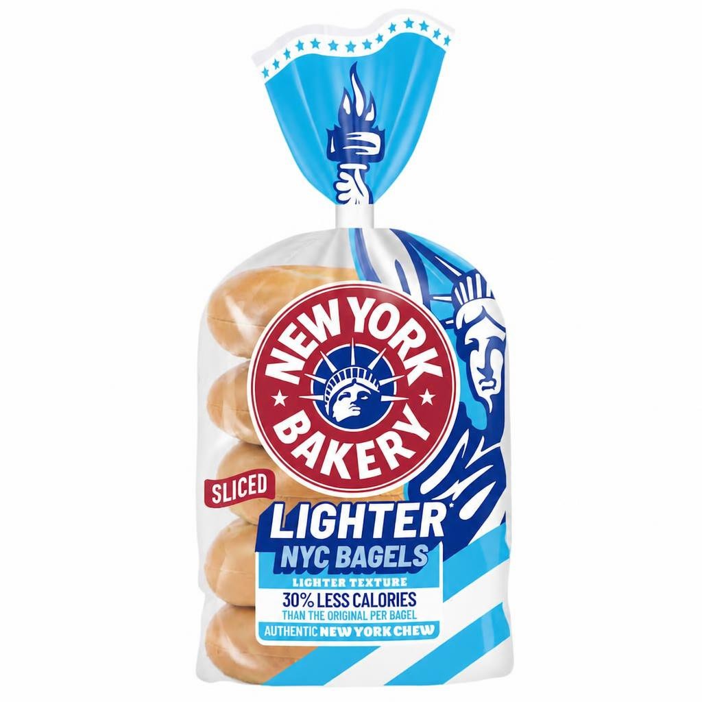 New York Bakery Lighter Sliced Bagels 5 pack
