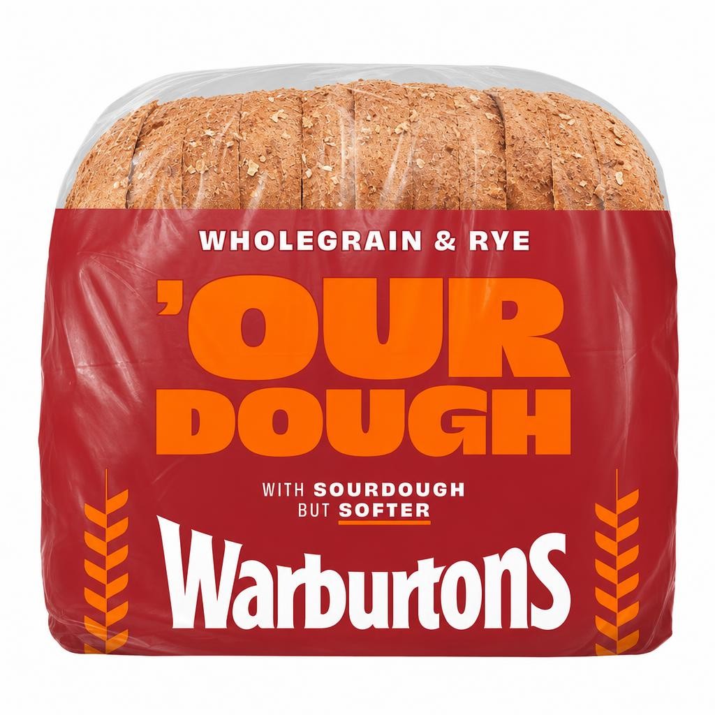 Warburtons Wholegrain & Rye Bread with Sourdough 400g