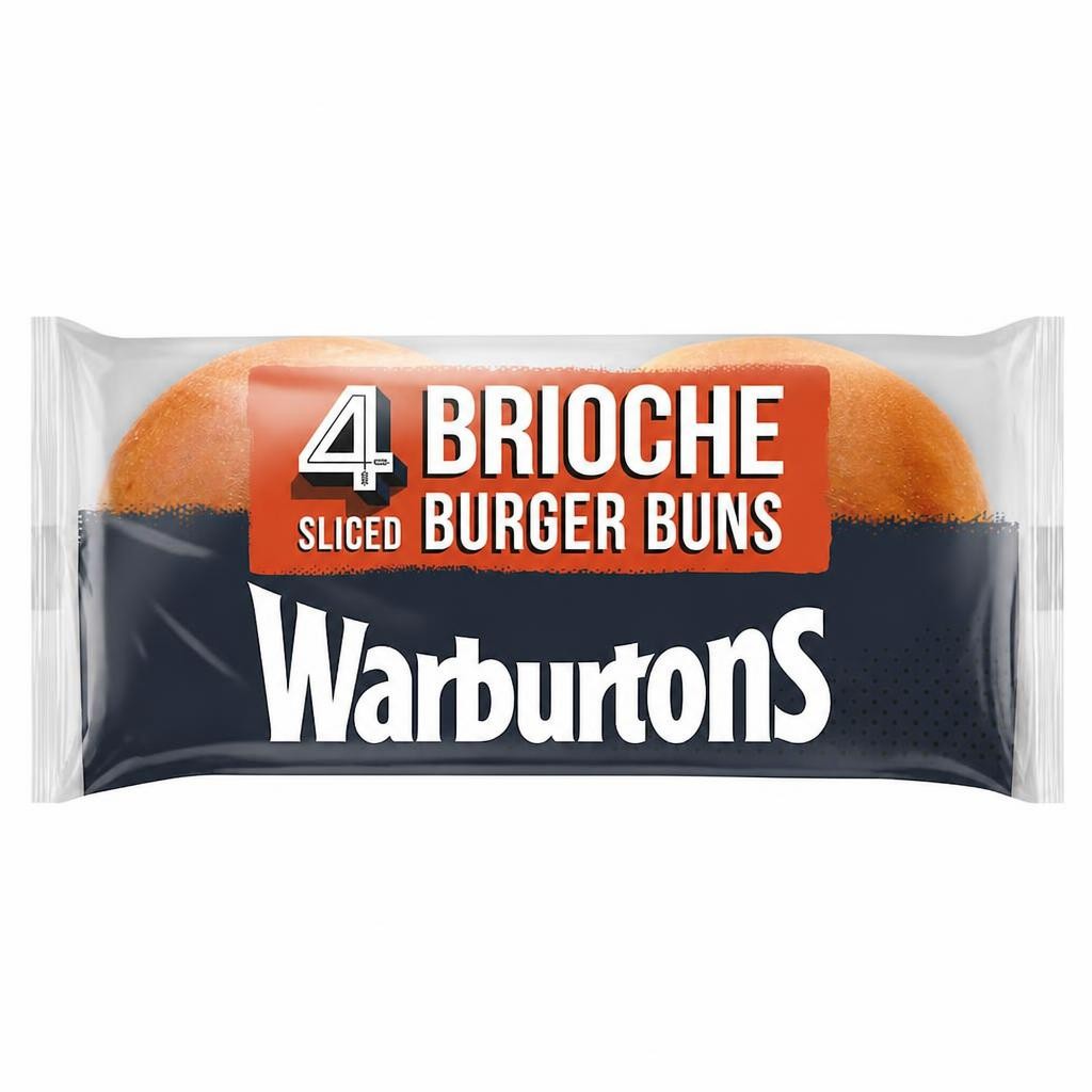 Warburtons Brioche Burger Buns 4pk