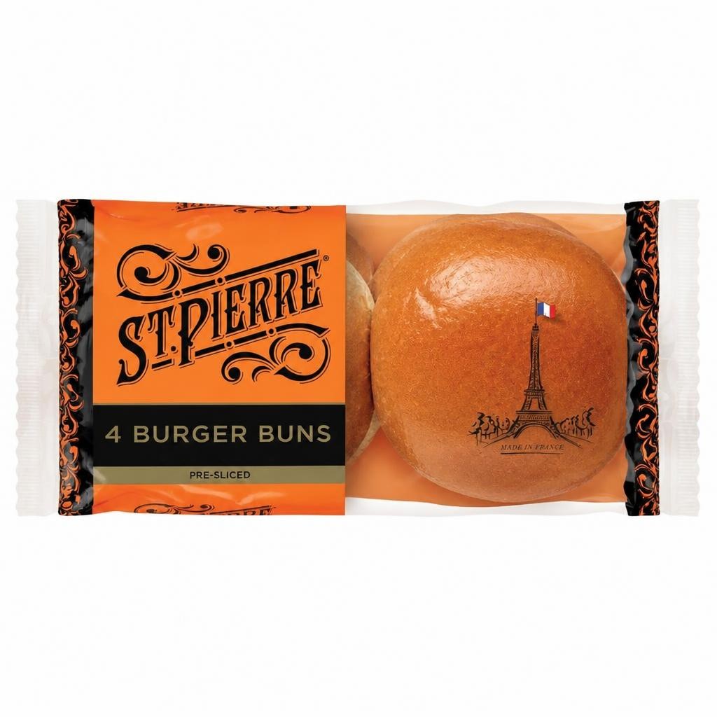 St Pierre Burger Buns 4 pack