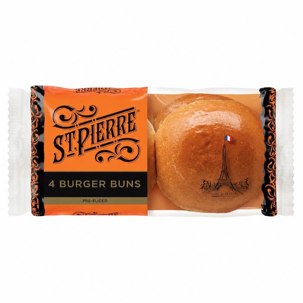 St Pierre Burger Buns 4 pack