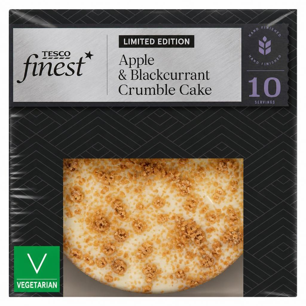 Tesco Finest Limited Edition Apple & Blackcurrant Crumble Cake 10 Servings
