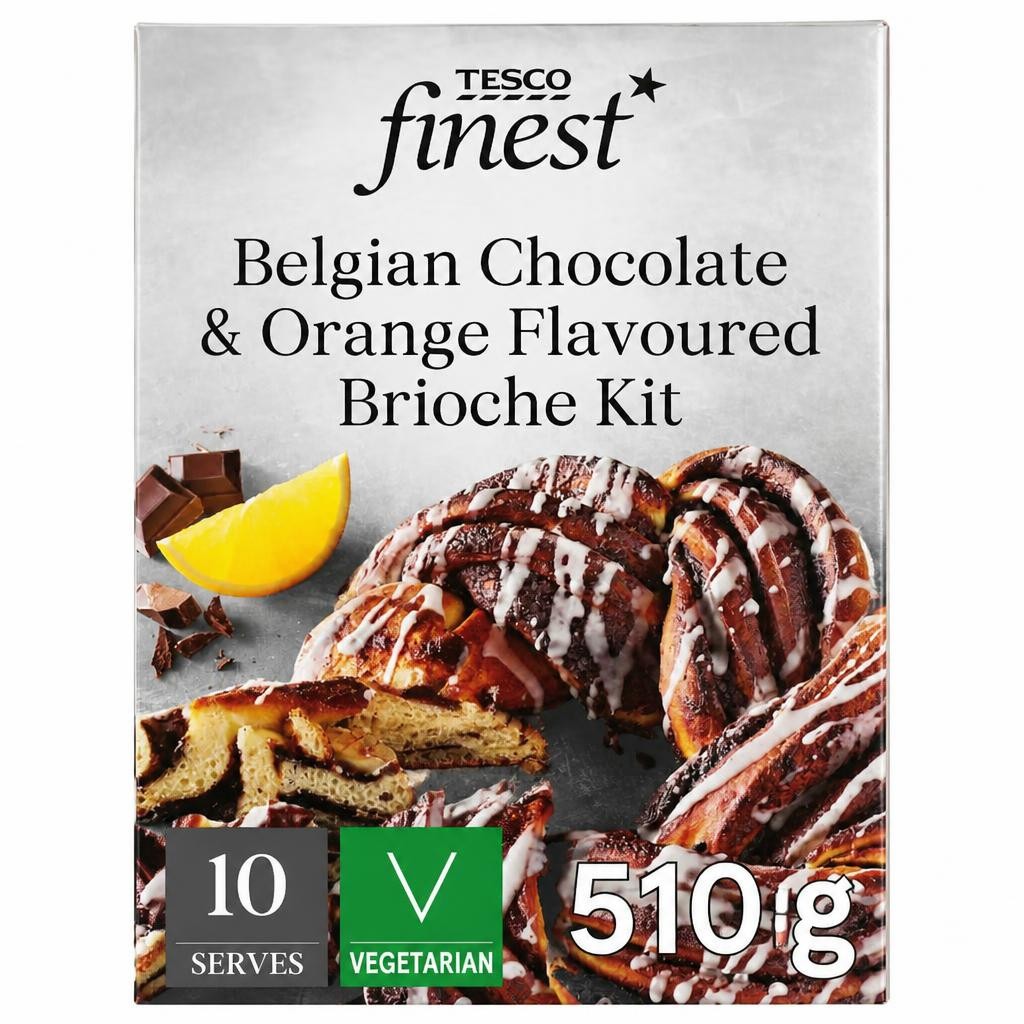 Tesco Finest Belgian Chocolate & Orange Flavoured Brioche Kit 510g