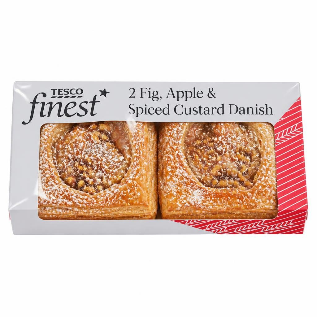 Tesco Finest Apple, Fig & Spiced Custard Danish 2 pack