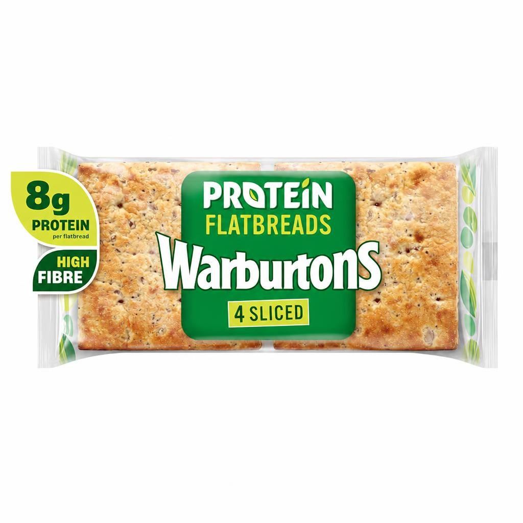Warburtons Protein Flatbreads 4 Pack Sliced