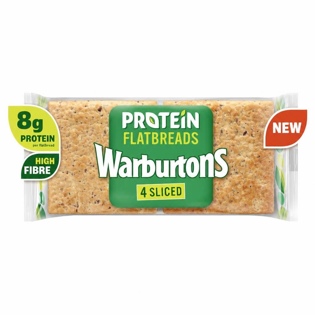Warburtons Protein Flatbreads 4 Pack Sliced